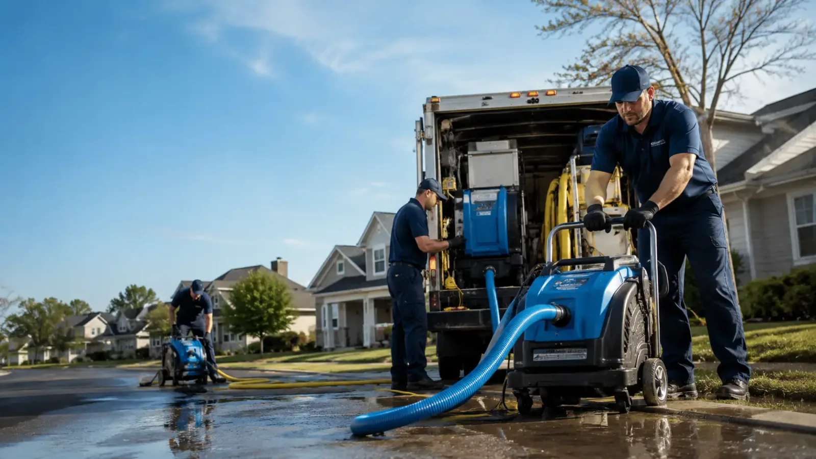 Flood Damage Cleanup in Whiteman Air Force Base, MO